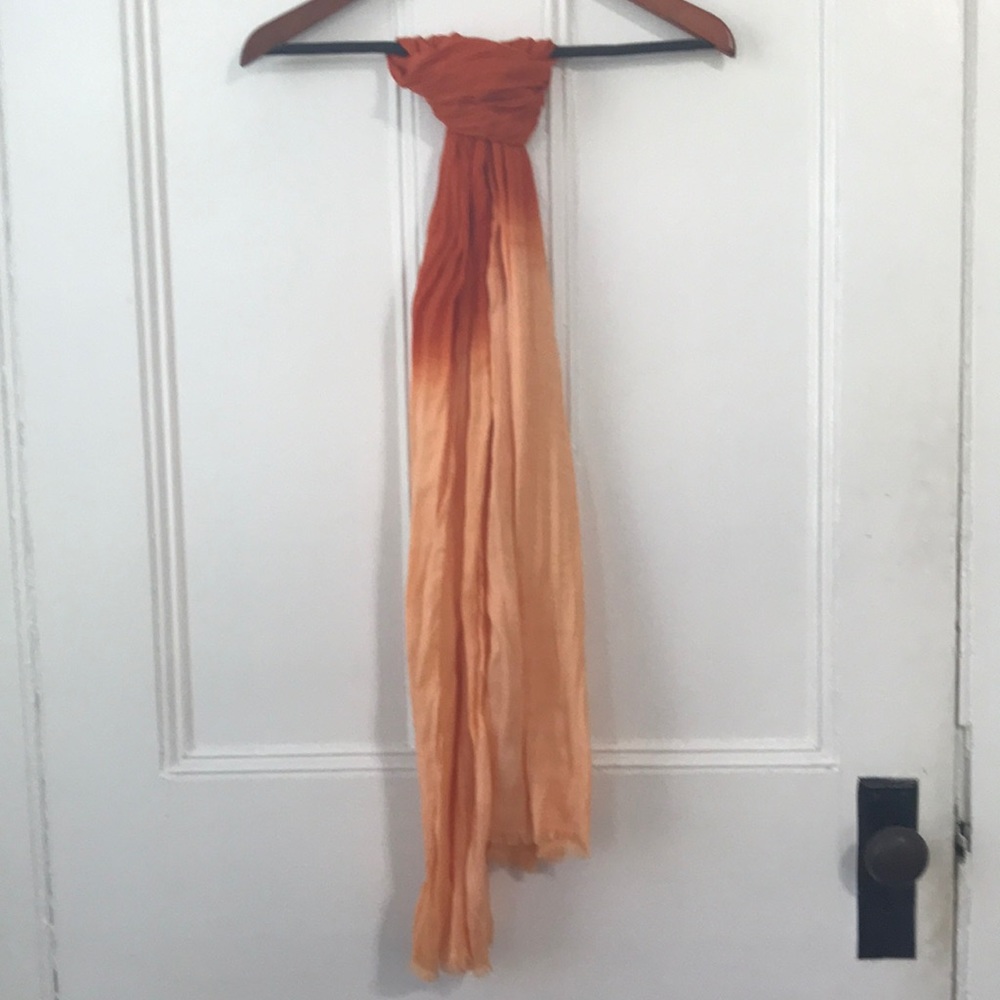 LOFT orange ombré long scarf
